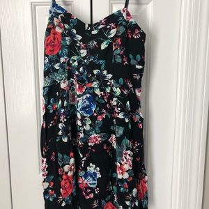 Express Floral Sun Dress Size Medium